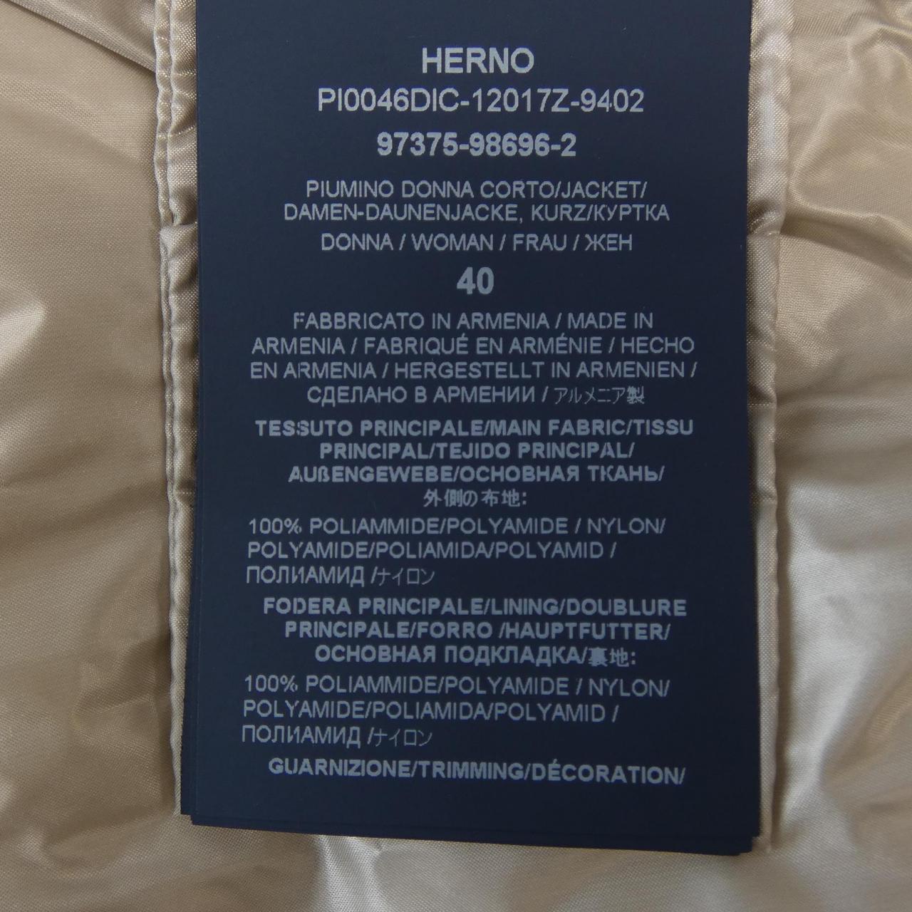 ヘルノ Herno PI0046DIC 12017Z 9402 ダウンジャケット