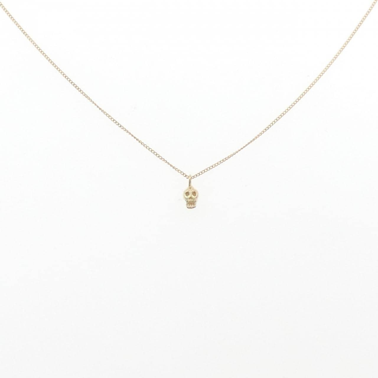 K18YG スカル ネックレス