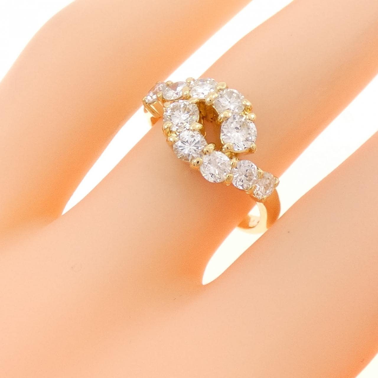 K18YG ダイヤモンド リング 1.18CT