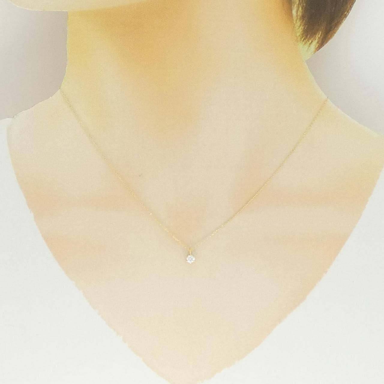 K18YG ダイヤモンド ネックレス 0.123CT