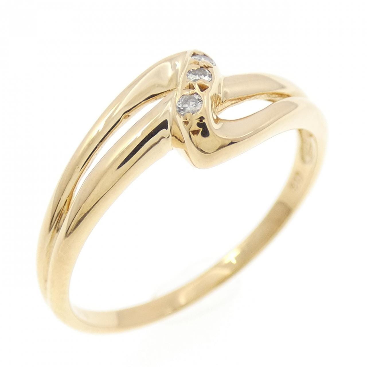 K18YG ダイヤモンド リング 0.03CT