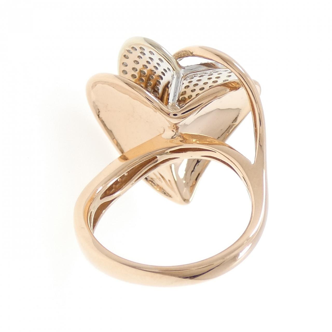 K18PG パヴェ ダイヤモンド リング 0.60CT