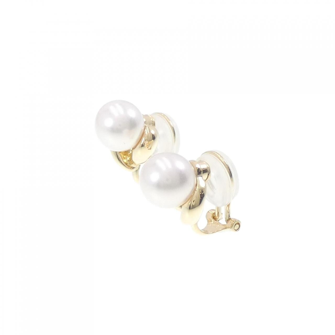 Mikimoto 18k rose gold Japan collections pearl drop earrings with diamonds,  3.5-6.5mm/A+ akoya pearls with 2 round diamonds weighing 0.02 carat total  weight - MEQ10133ADXZ