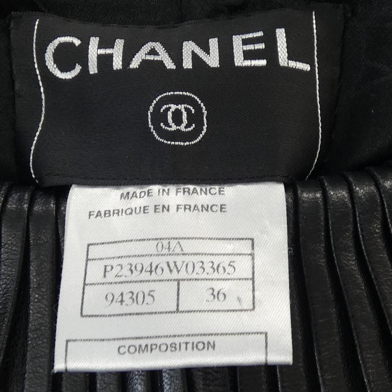 シャネル CHANEL P23946W03365 04A レザージャケット