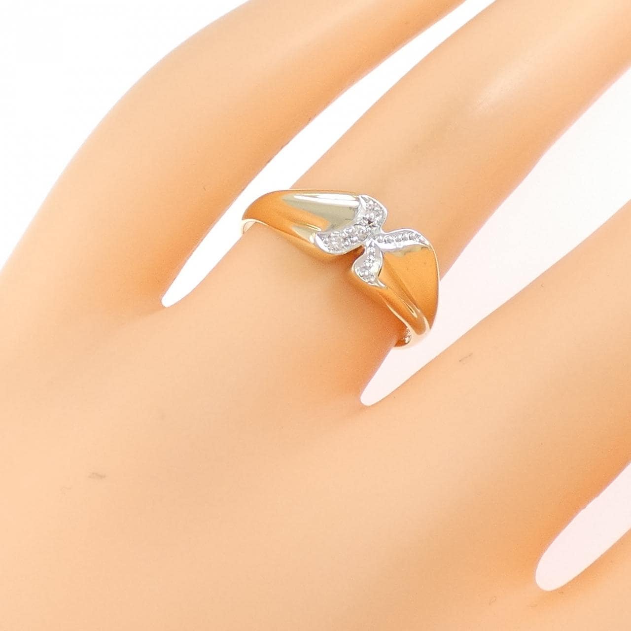 K18YG/K18WG ダイヤモンド リング 0.03CT