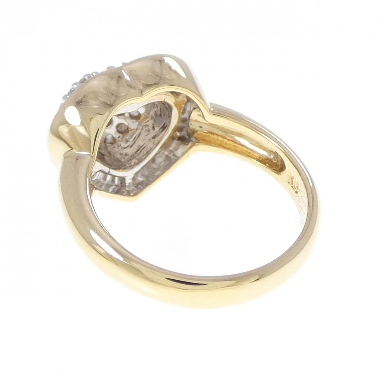 K18YG/K18WG ハート ダイヤモンド リング 1.08CT