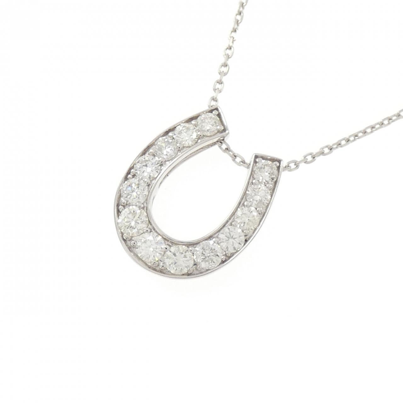 PT950/PT850 ホースシュー ダイヤモンド ネックレス 1.00CT