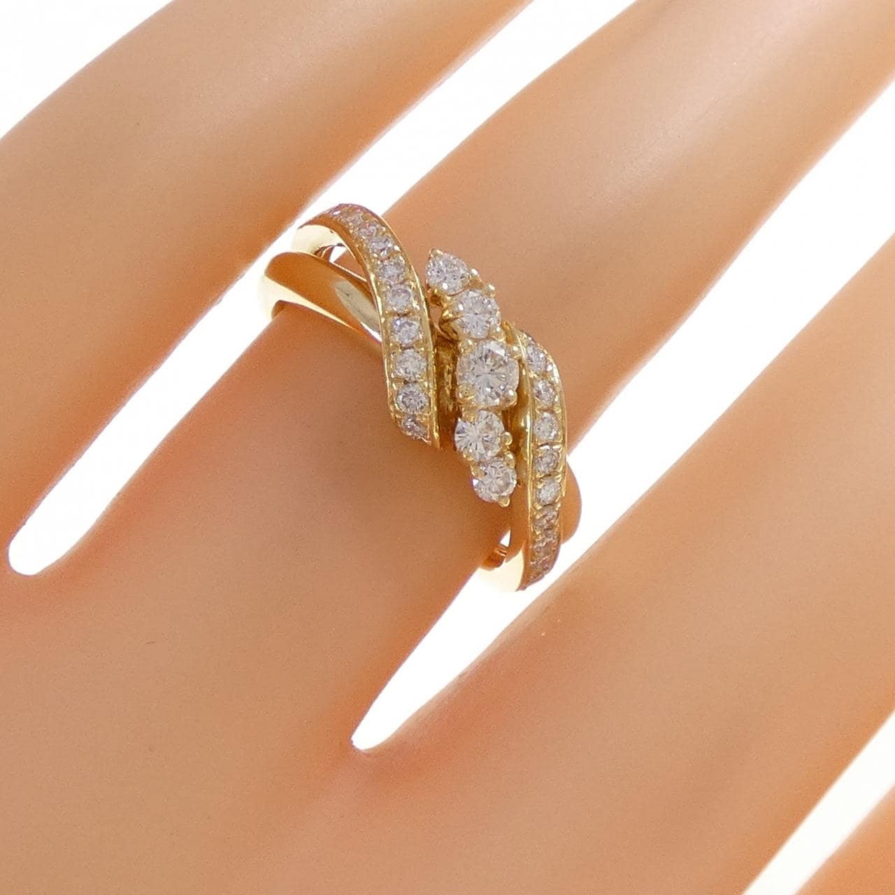 K18YG ダイヤモンド リング 0.54CT