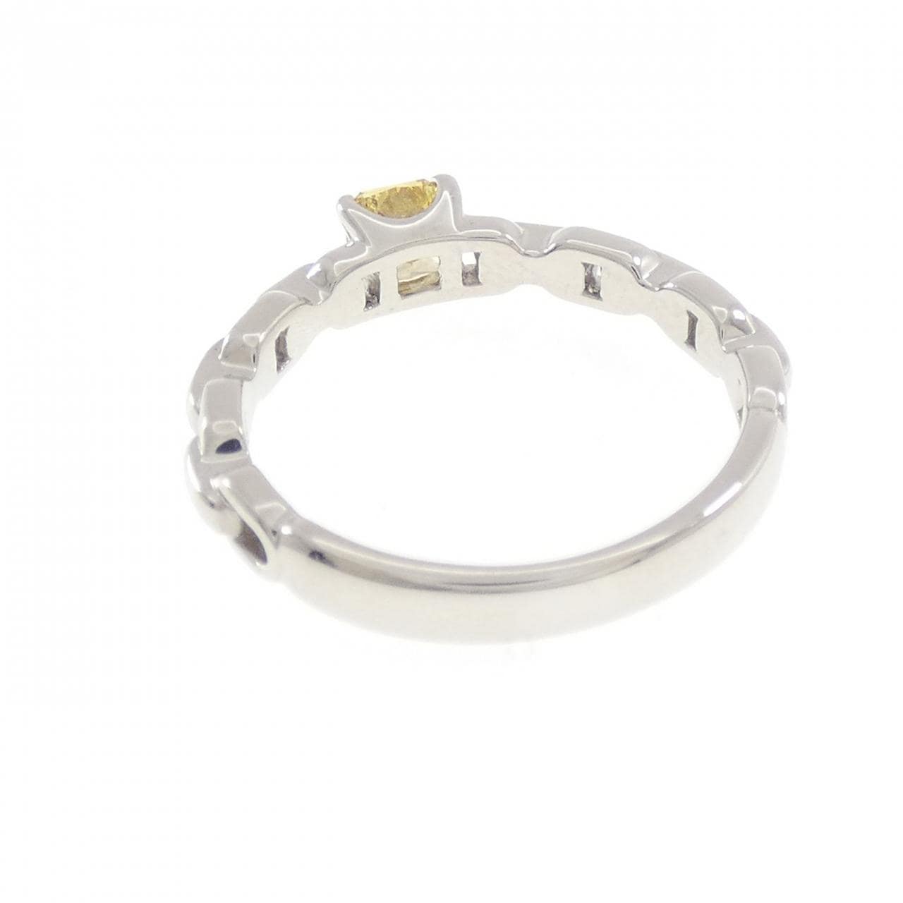 PT900 ダイヤモンド リング 0.334CT FDOY SI2 ファンシーカット