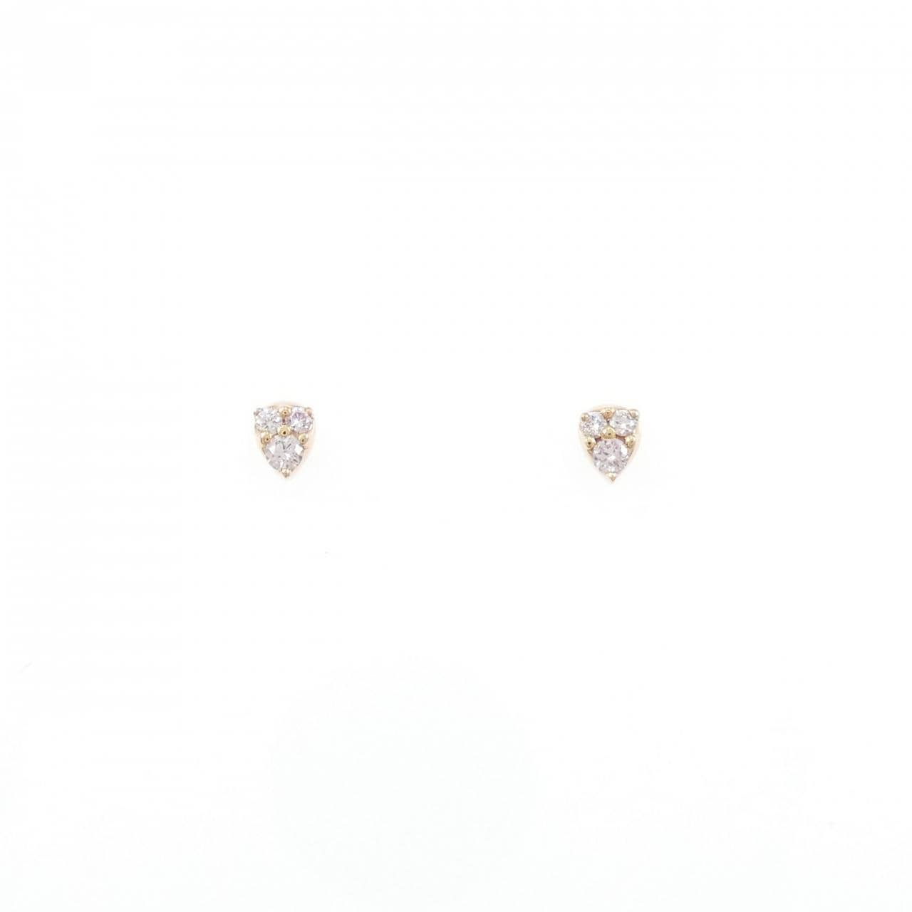 K18PG ピンクダイヤモンド ピアス 0.04CT