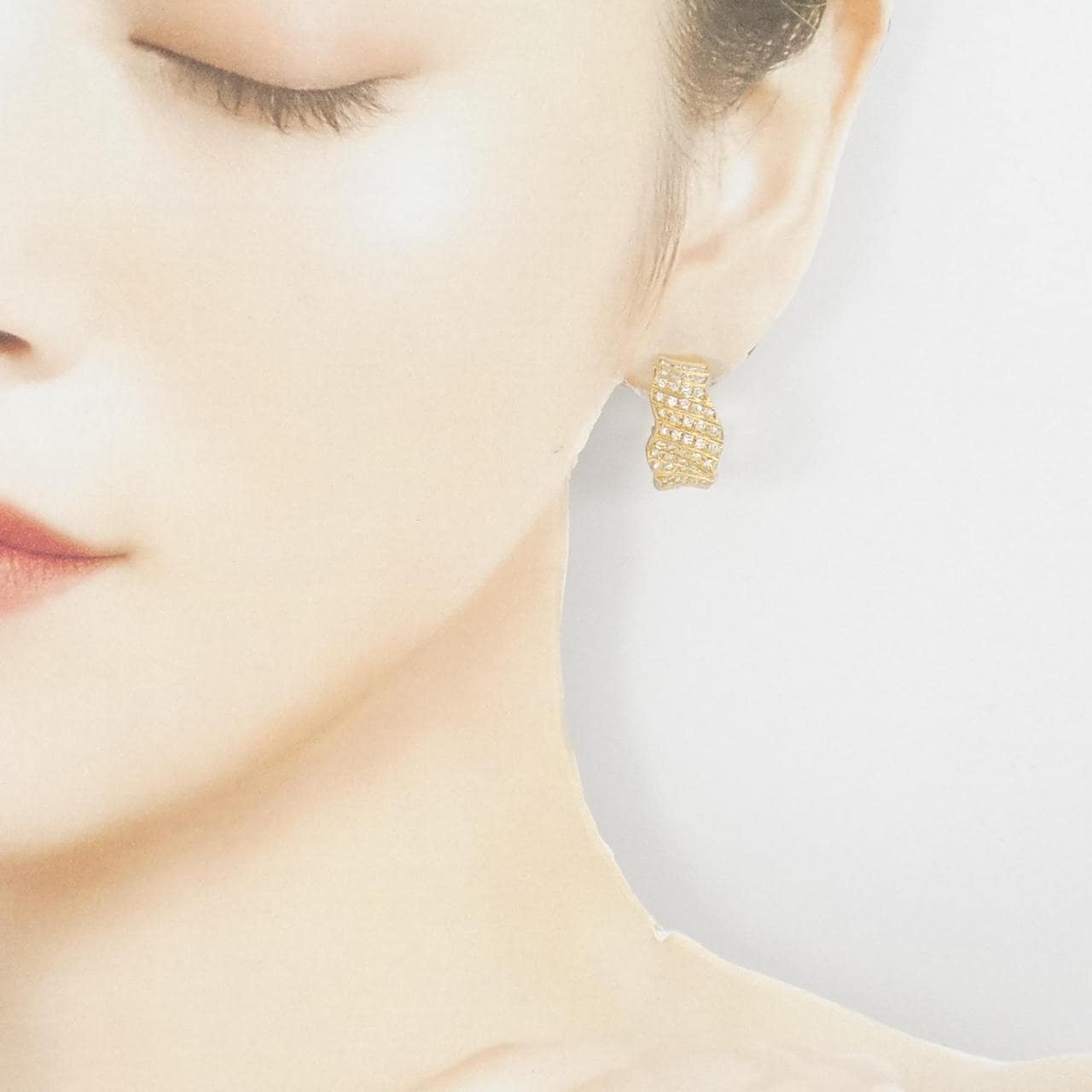 K18YG ダイヤモンド ピアス 1.00CT