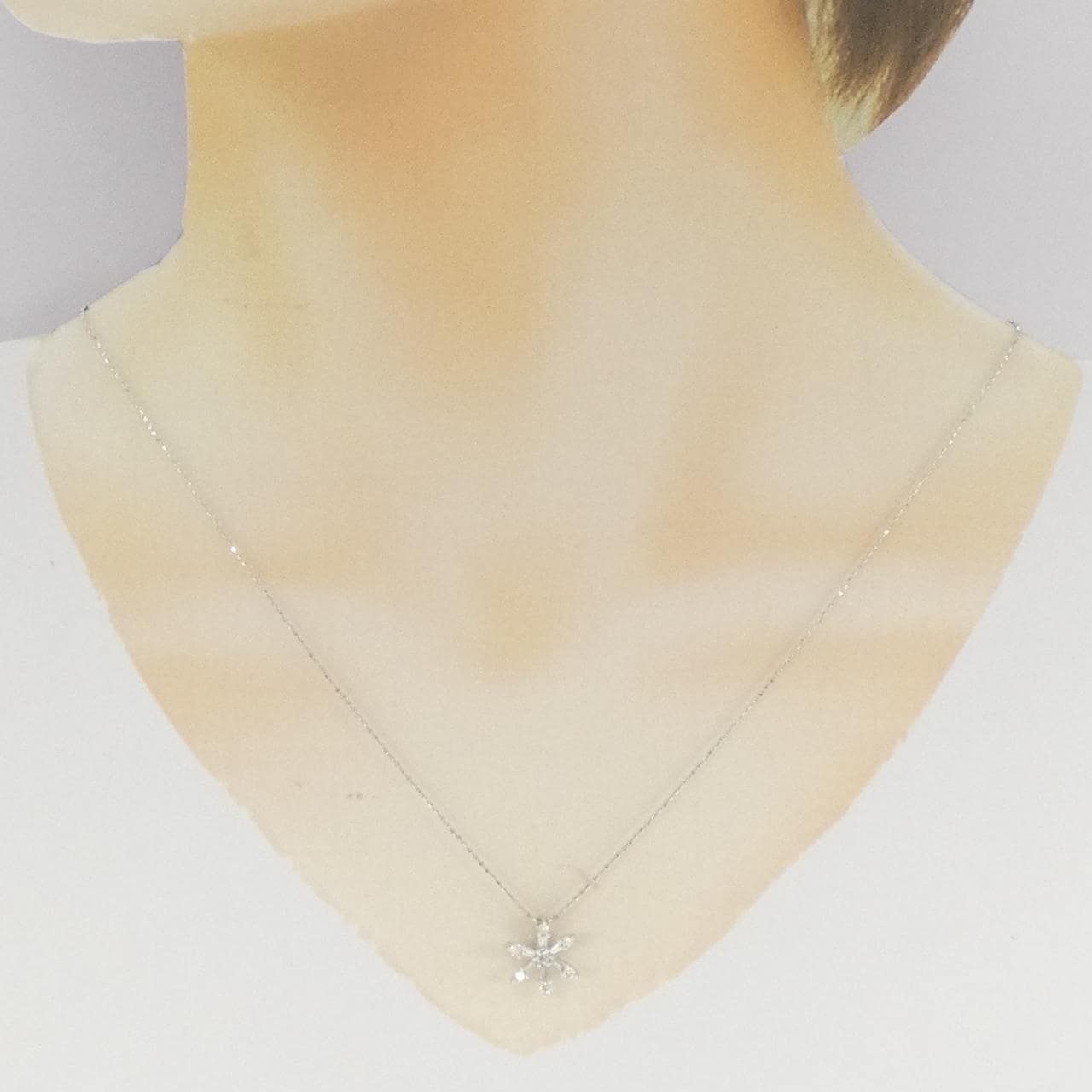 K18WG ダイヤモンド ネックレス 0.30CT
