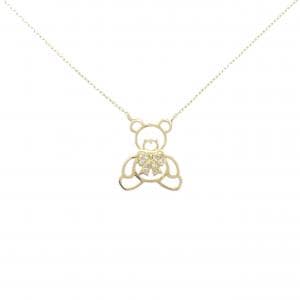 【新品】K18YG ベア ダイヤモンド ネックレス 0.05CT