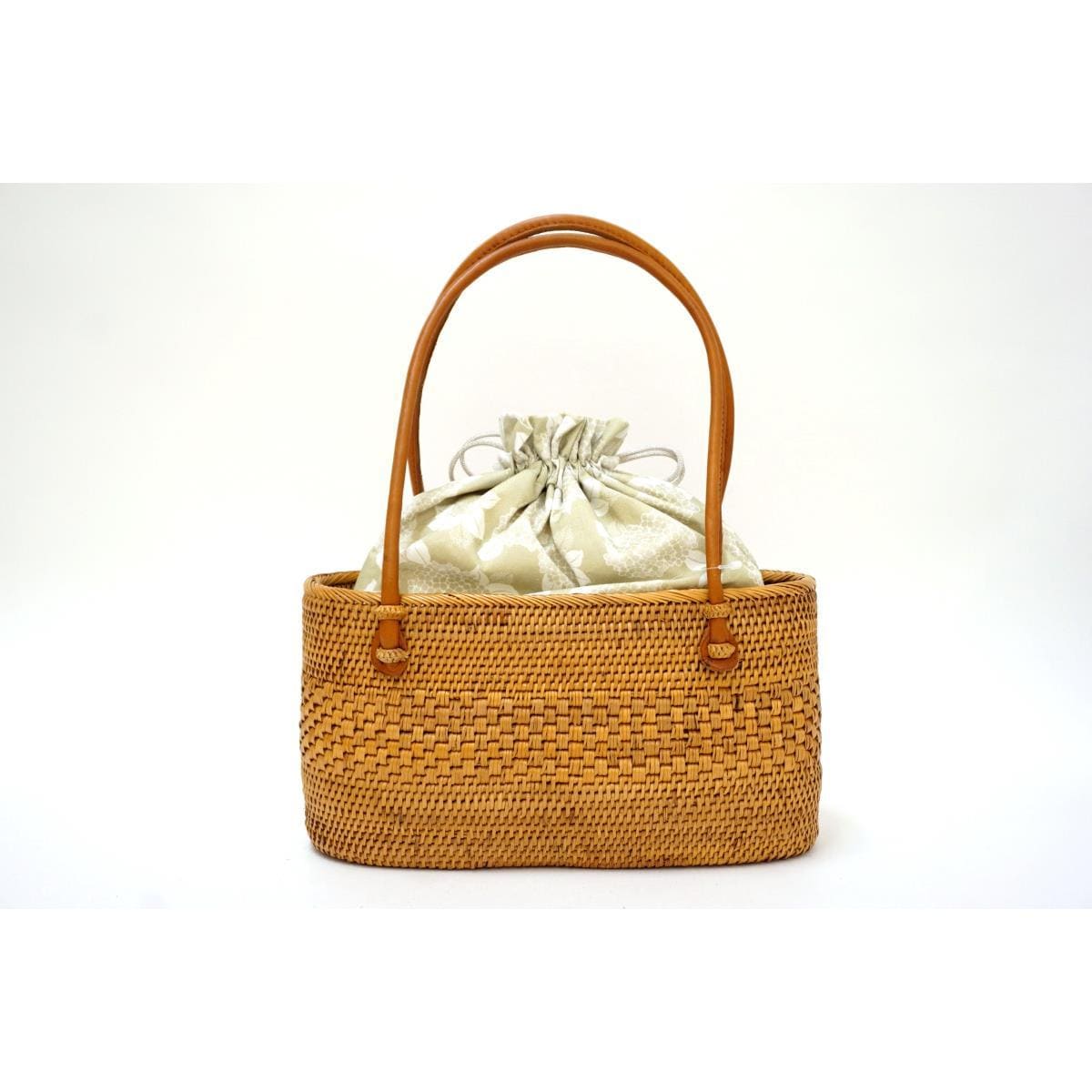 【新品】カゴバッグ　巾着付き