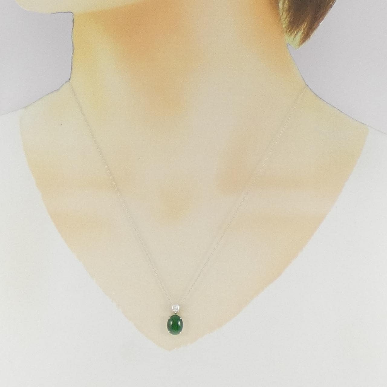 K18WG ヒスイ ネックレス