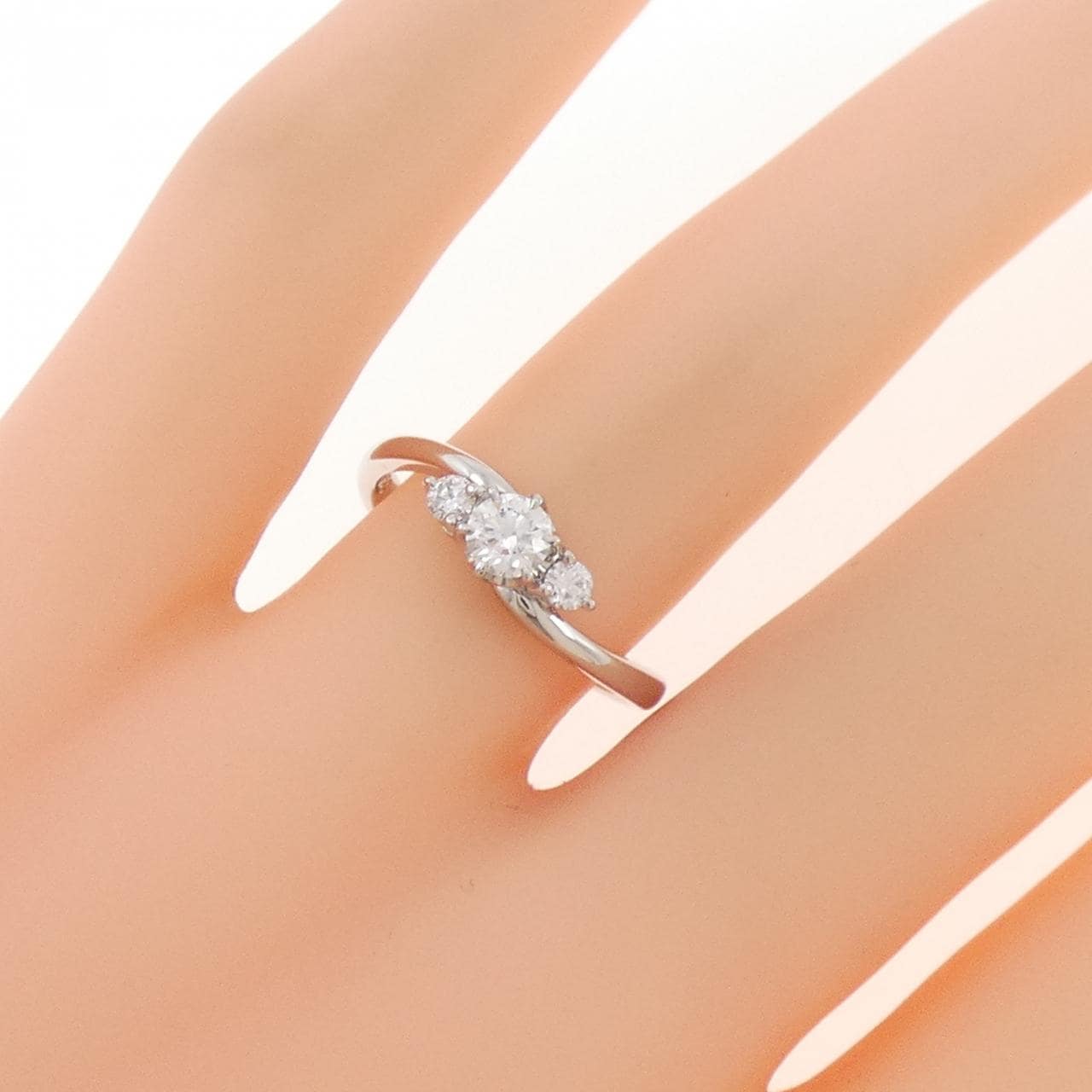 PT950 ダイヤモンド リング 0.222CT E VS2 3EXT H&C