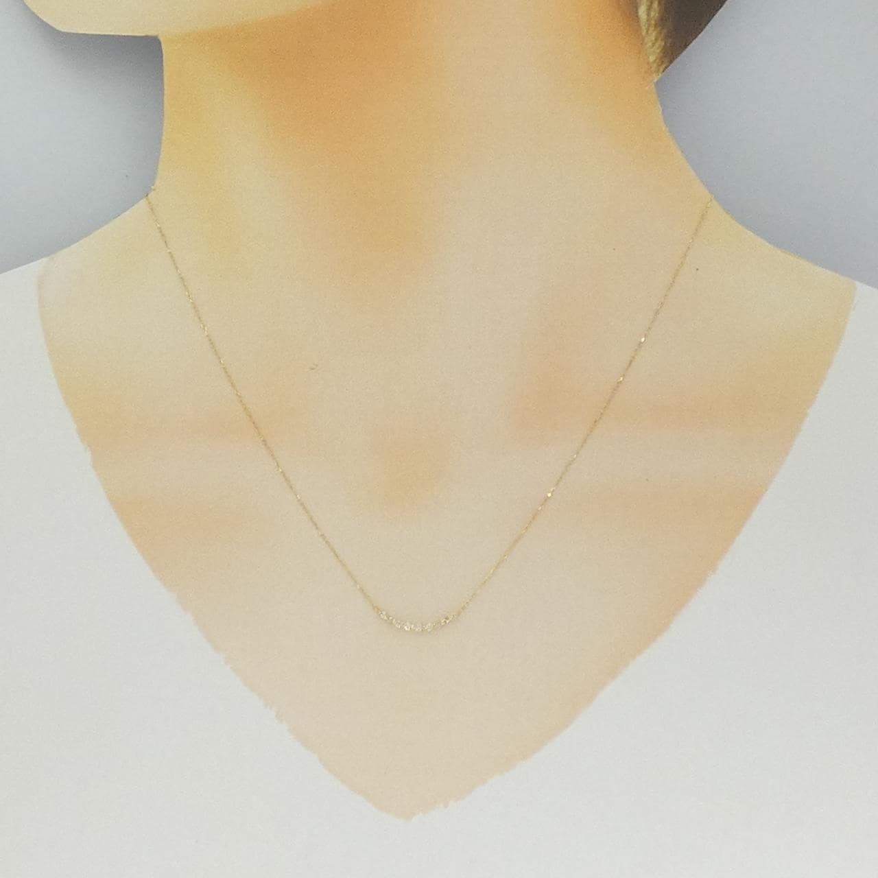 K18YG ダイヤモンド ネックレス 0.10CT
