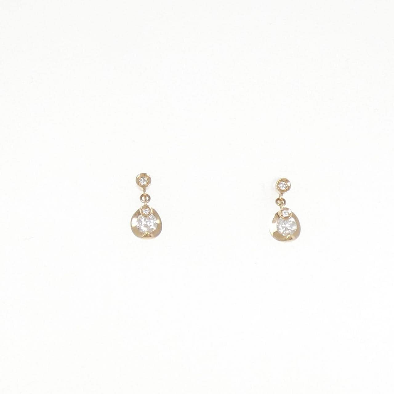K18PG鑽石耳環 0.226CT