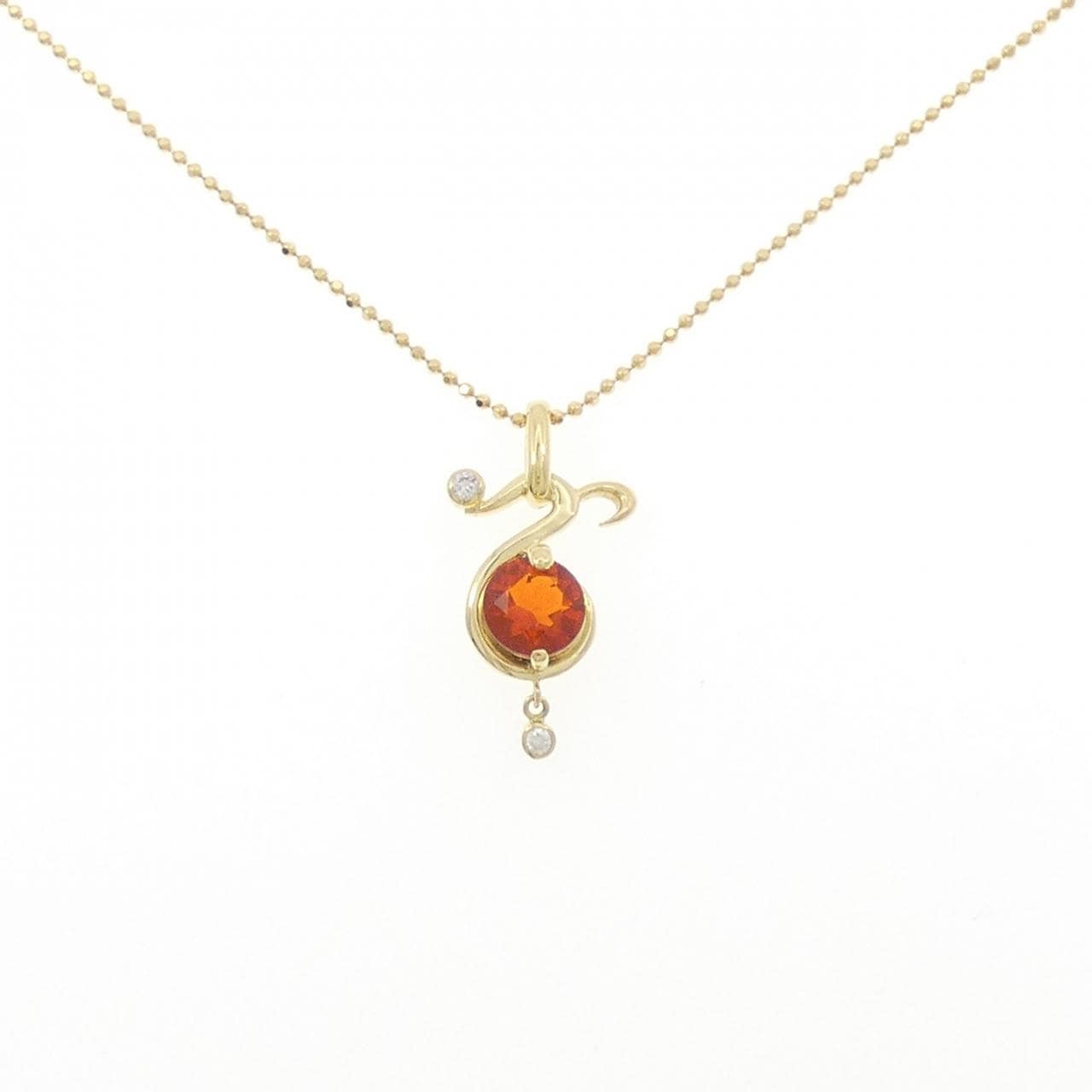 18K Yellow OPAL Necklace 0.82CT