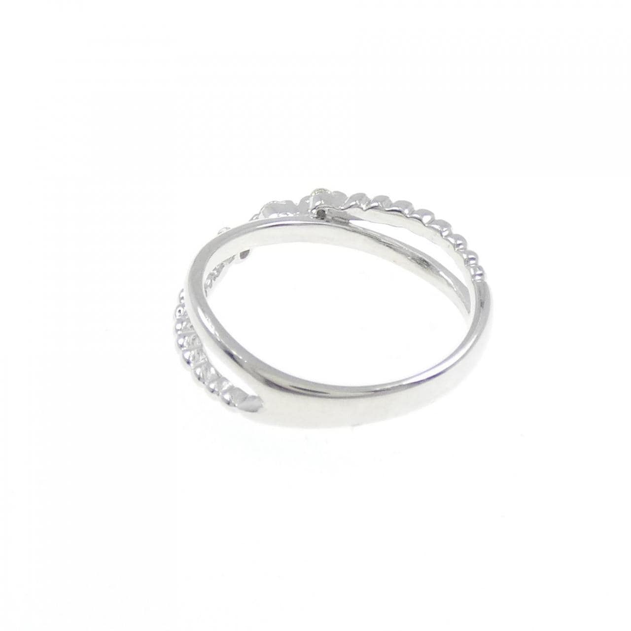 K18WG ダイヤモンド ピンキー リング 0.06CT