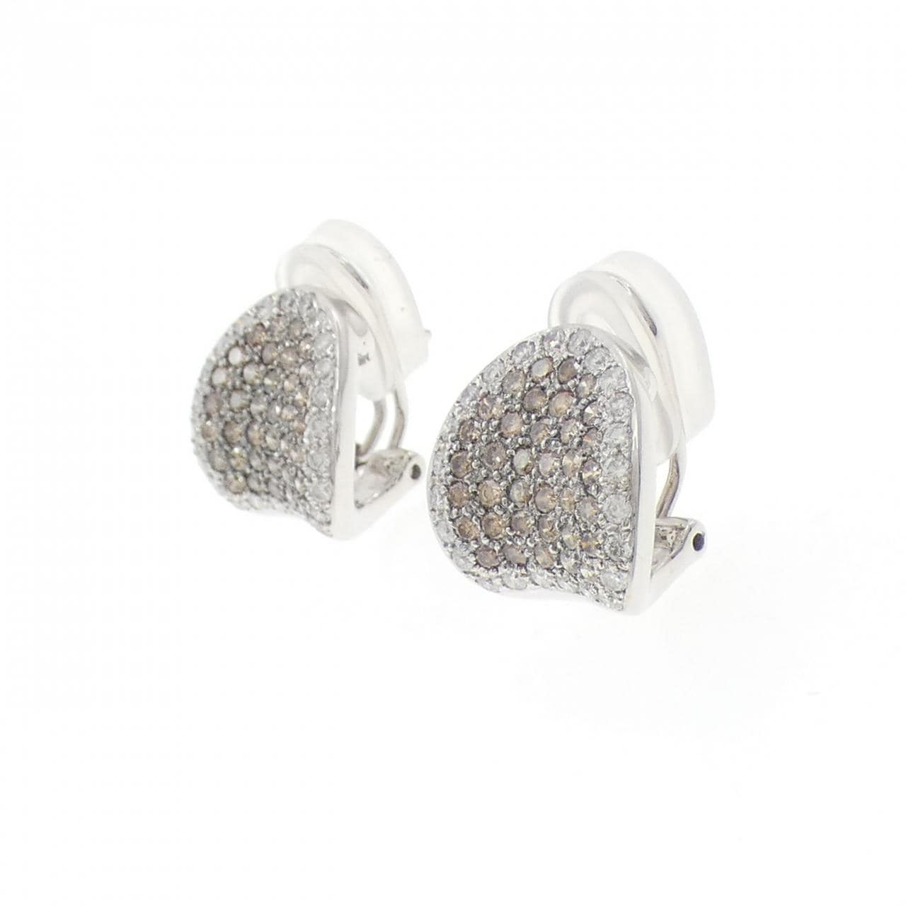 K18WG/K18BG ダイヤモンド ピアス 2.12CT