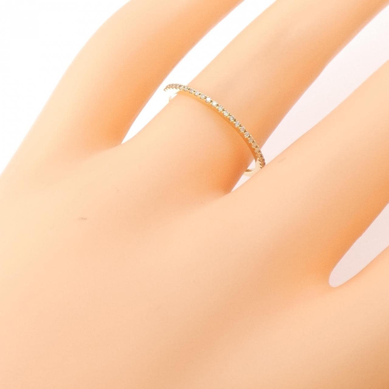 [BRAND NEW] K18YG Half Eternity Diamond Ring 0.07CT