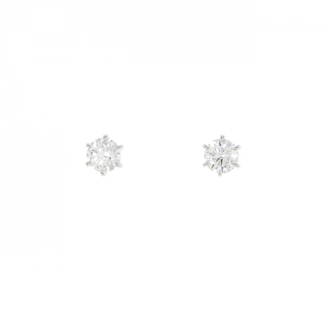 【リメイク】PT/ST ダイヤモンド ピアス 0.300CT 0.301CT D SI2 3EX-EXT