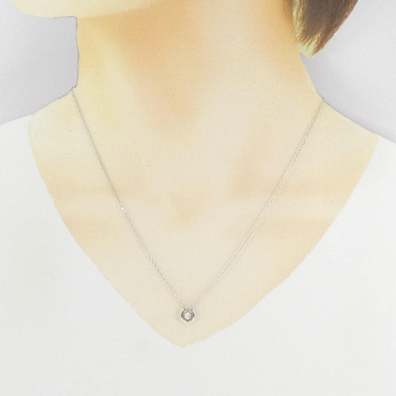 PT900/PT850 ダイヤモンド ネックレス 0.10CT