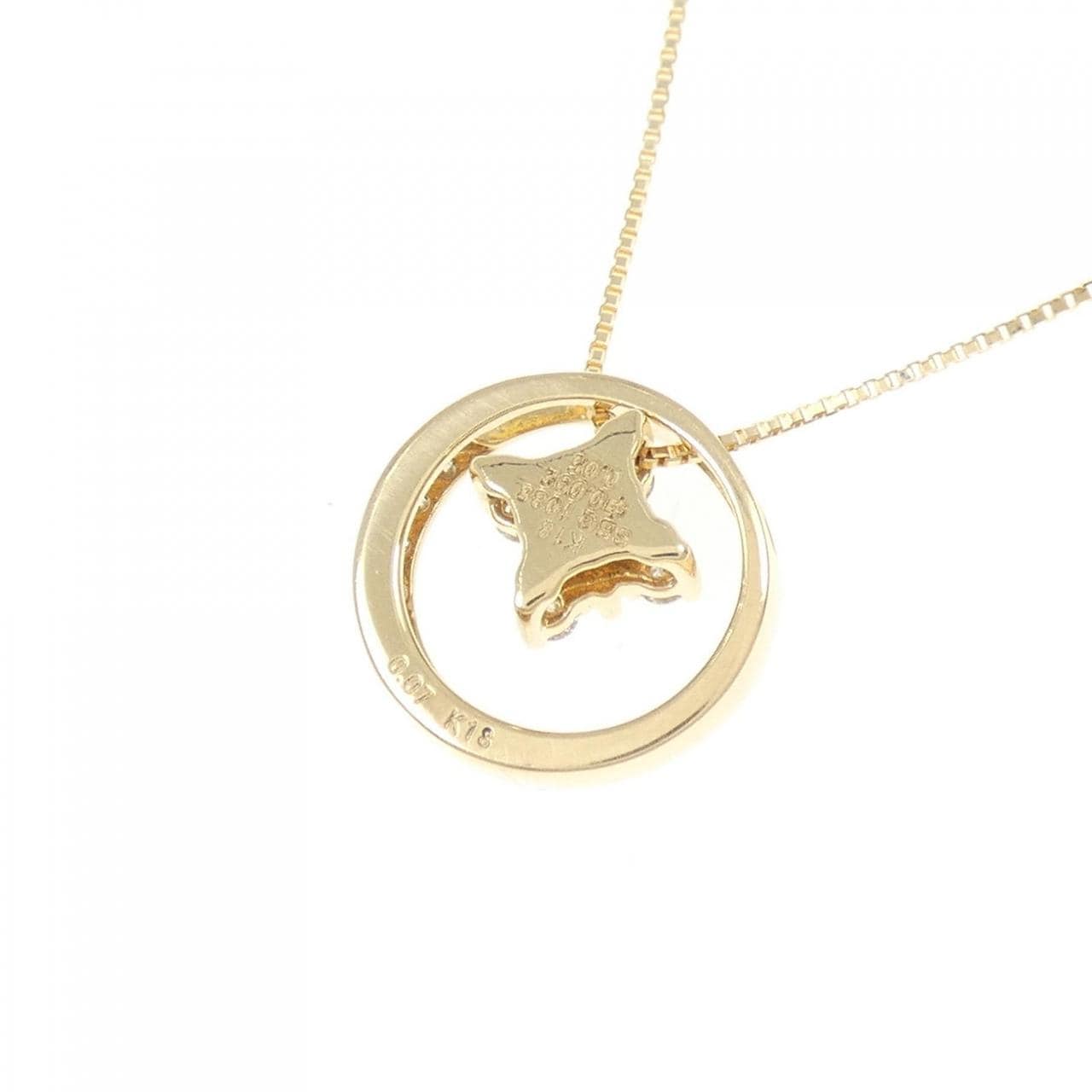 K18YG 2WAY ダイヤモンド ネックレス 0.142CT
