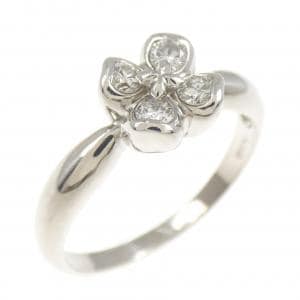 PT900 フラワー ダイヤモンド リング 0.20CT