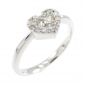 K18WG ハート ダイヤモンド リング 0.20CT