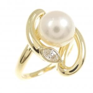 K18YG アコヤパール リング 8mm