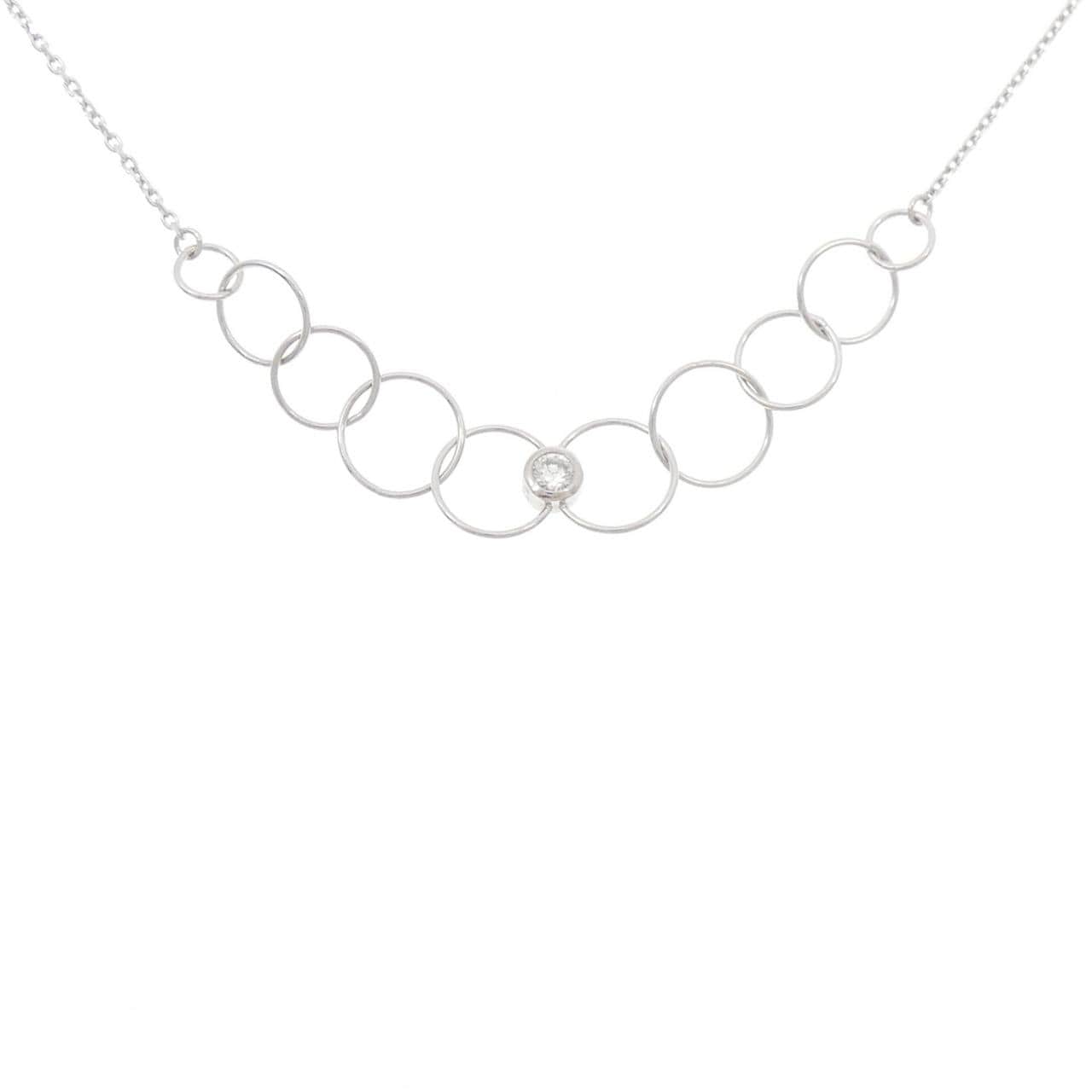 K18WG ダイヤモンド ネックレス 0.06CT