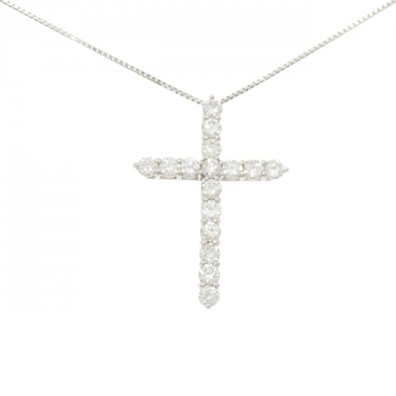 PT900/PT850 クロス ダイヤモンド ネックレス 3.035CT