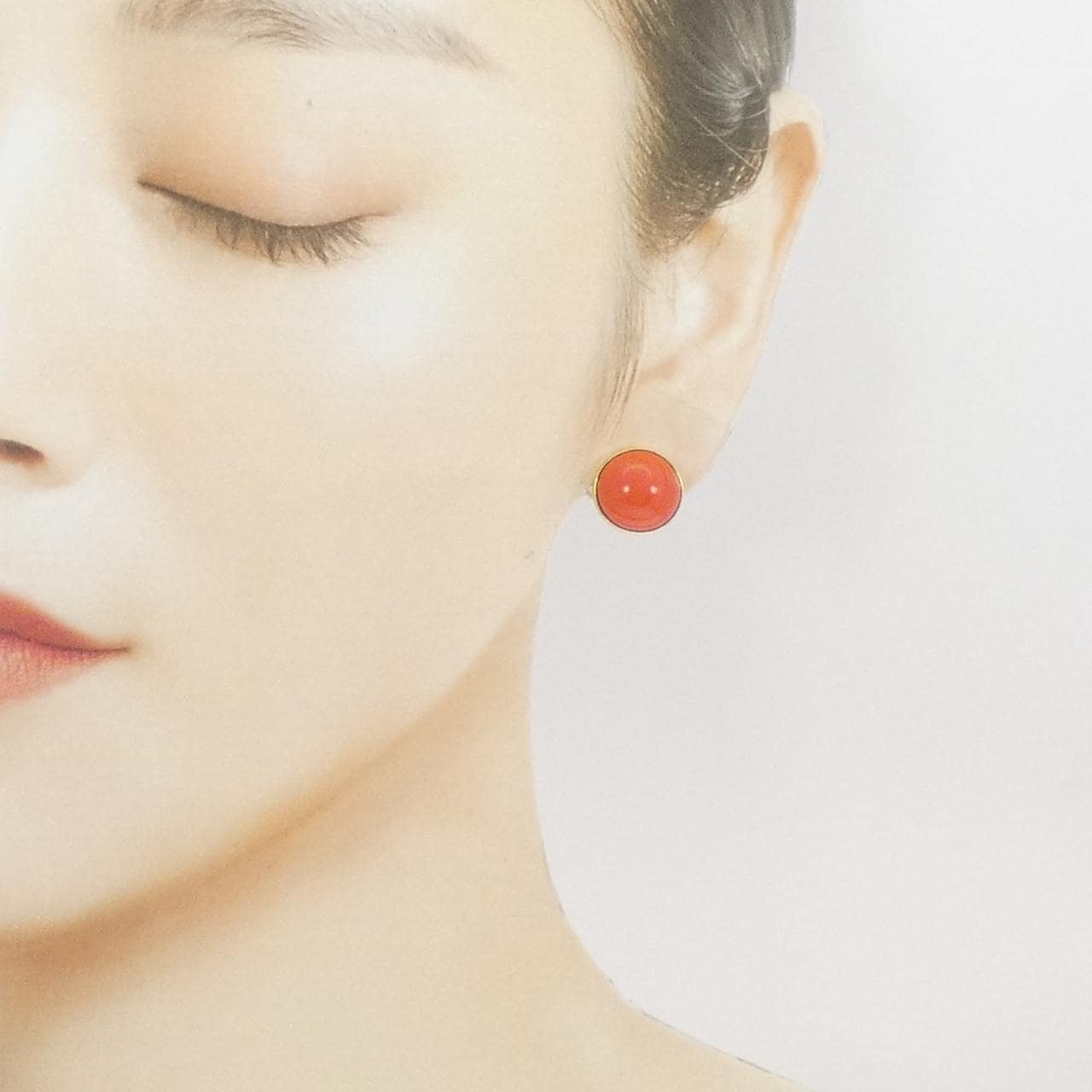 K18YG ガラス ピアス