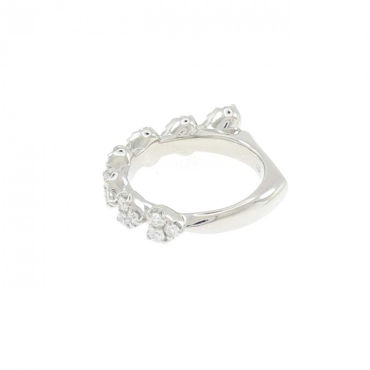 PT900 ハート ダイヤモンド ピンキーリング 0.53CT