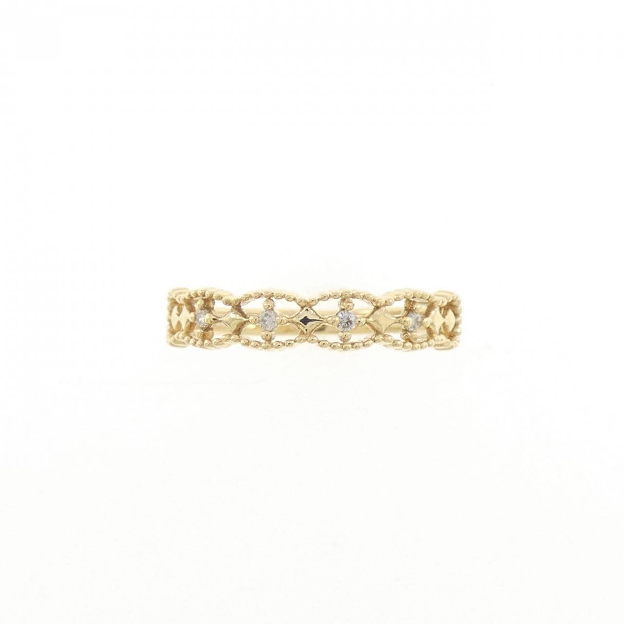 K18YG ダイヤモンド ピンキーリング 0.02CT