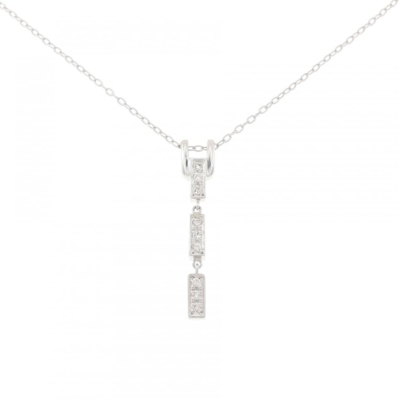 K18WG ダイヤモンド ネックレス 0.09CT