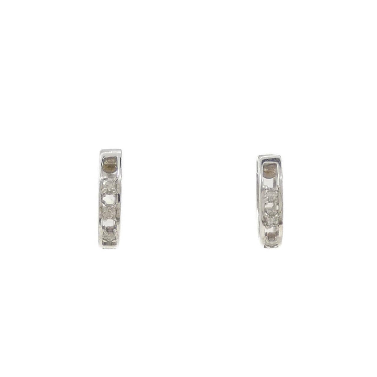 K14WG ダイヤモンド ピアス 0.06CT