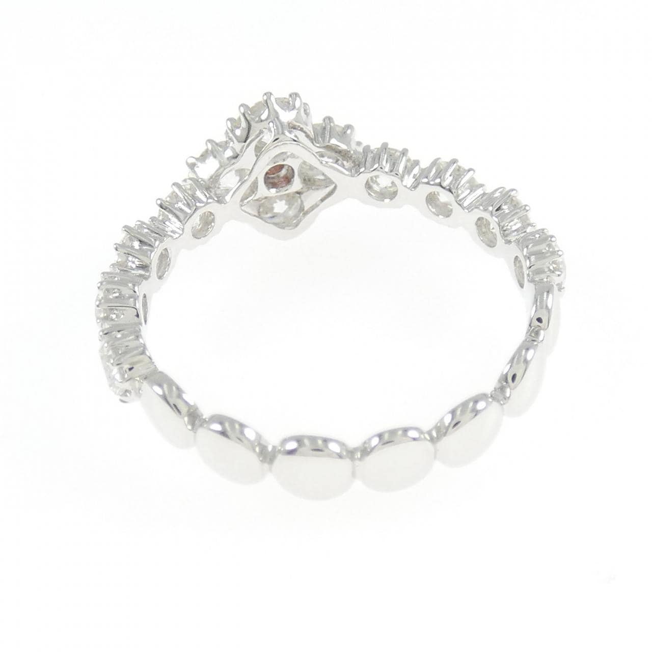 K18WG/K18PG フラワー ピンクダイヤモンド リング 0.022CT