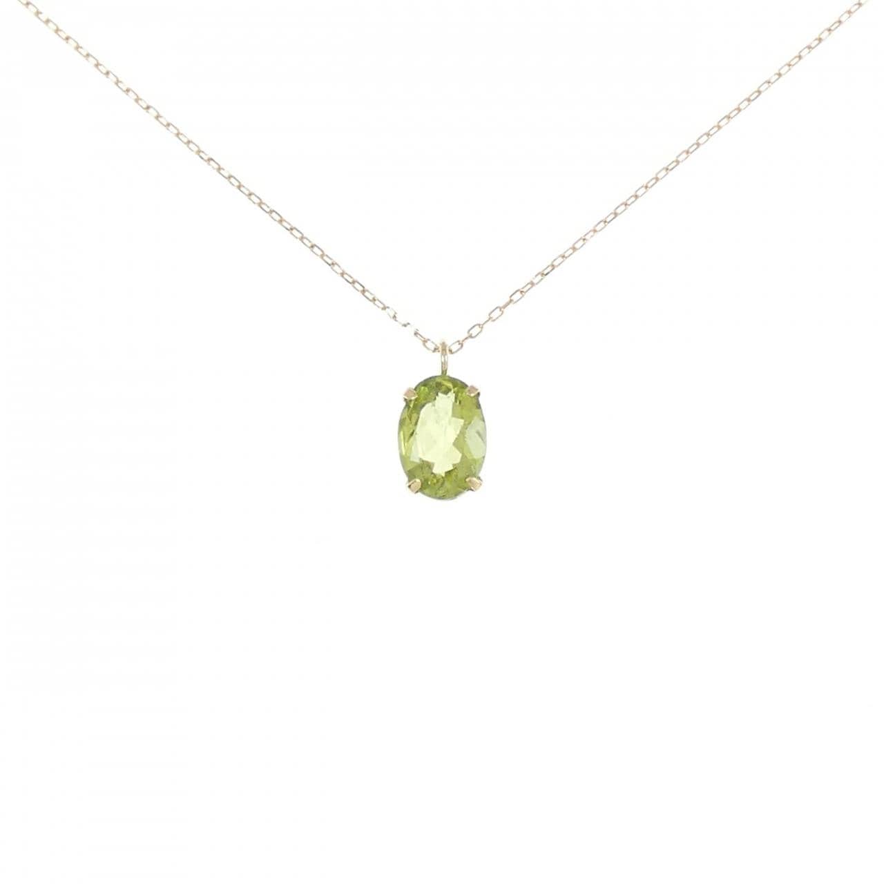 K18YG ペリドット ネックレス 0.67CT