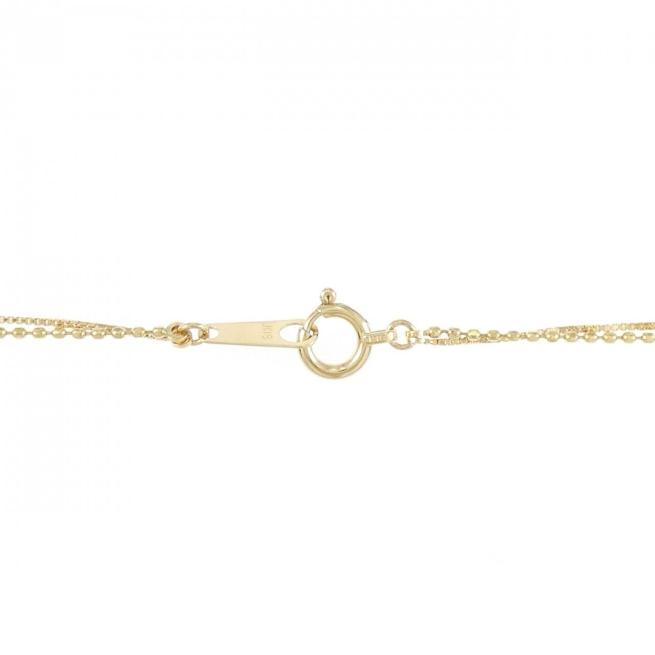 K18YG クロス ダイヤモンド ネックレス 0.1CT
