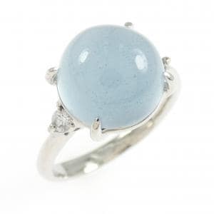 K18WG アクアマリン リング 3.965CT