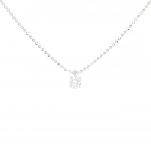 PT900/K18WG ソリティア ダイヤモンド ネックレス 0.31CT