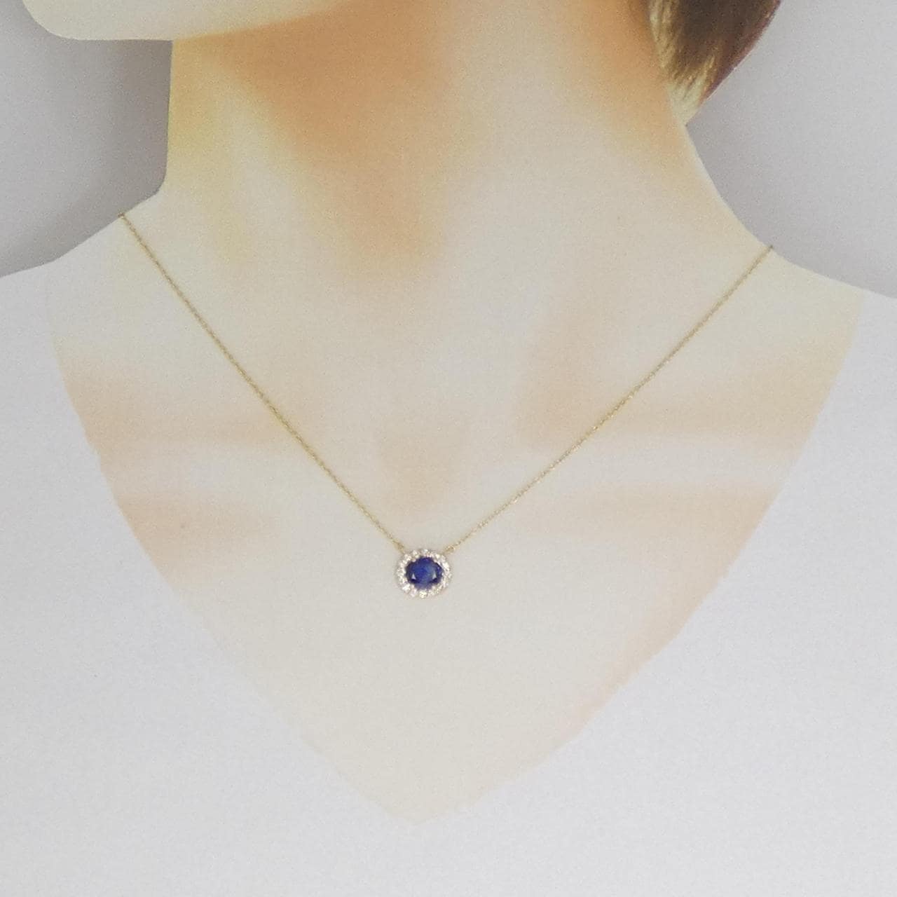 【新品】K18YG サファイヤ ネックレス 1.05CT