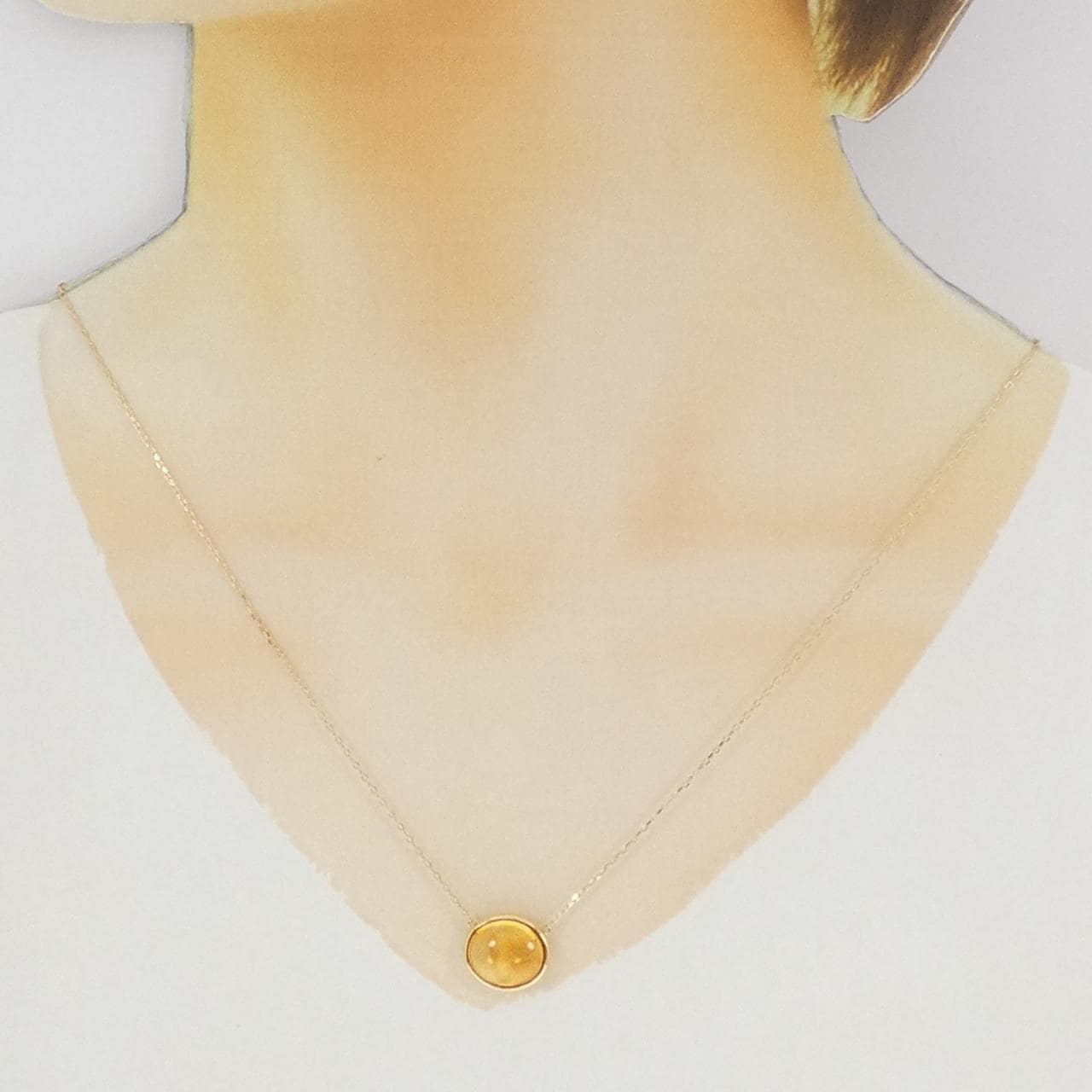 K18YG シトリン ネックレス