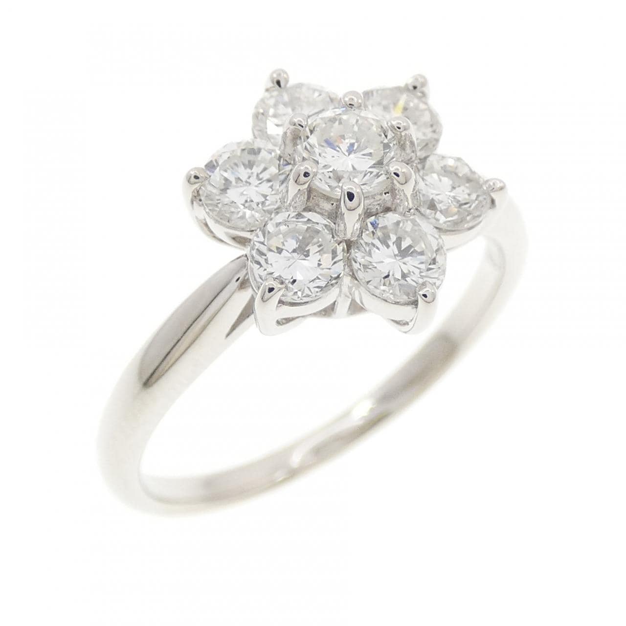 PT900 フラワー ダイヤモンド リング 1.03CT