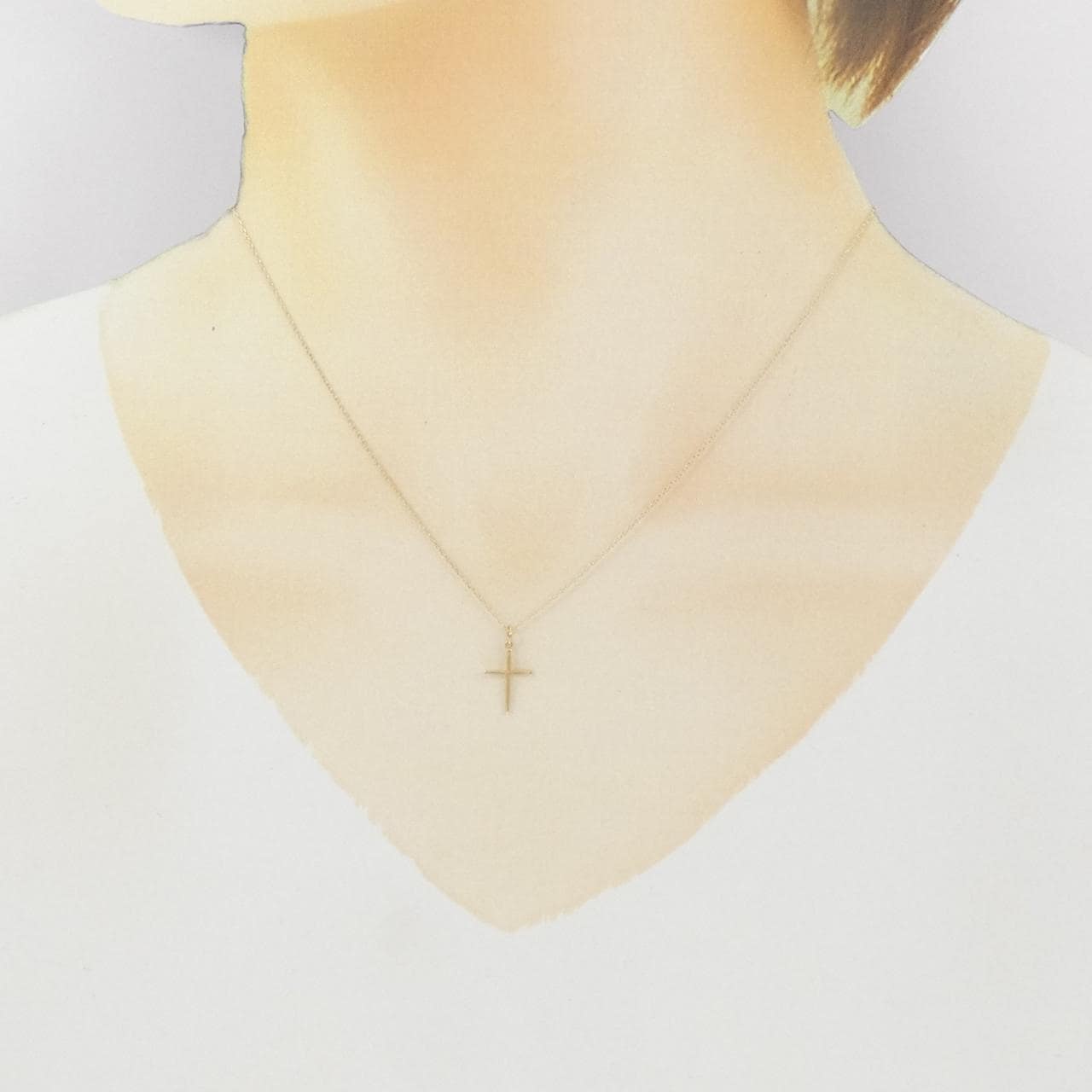 K10YG クロス ネックレス