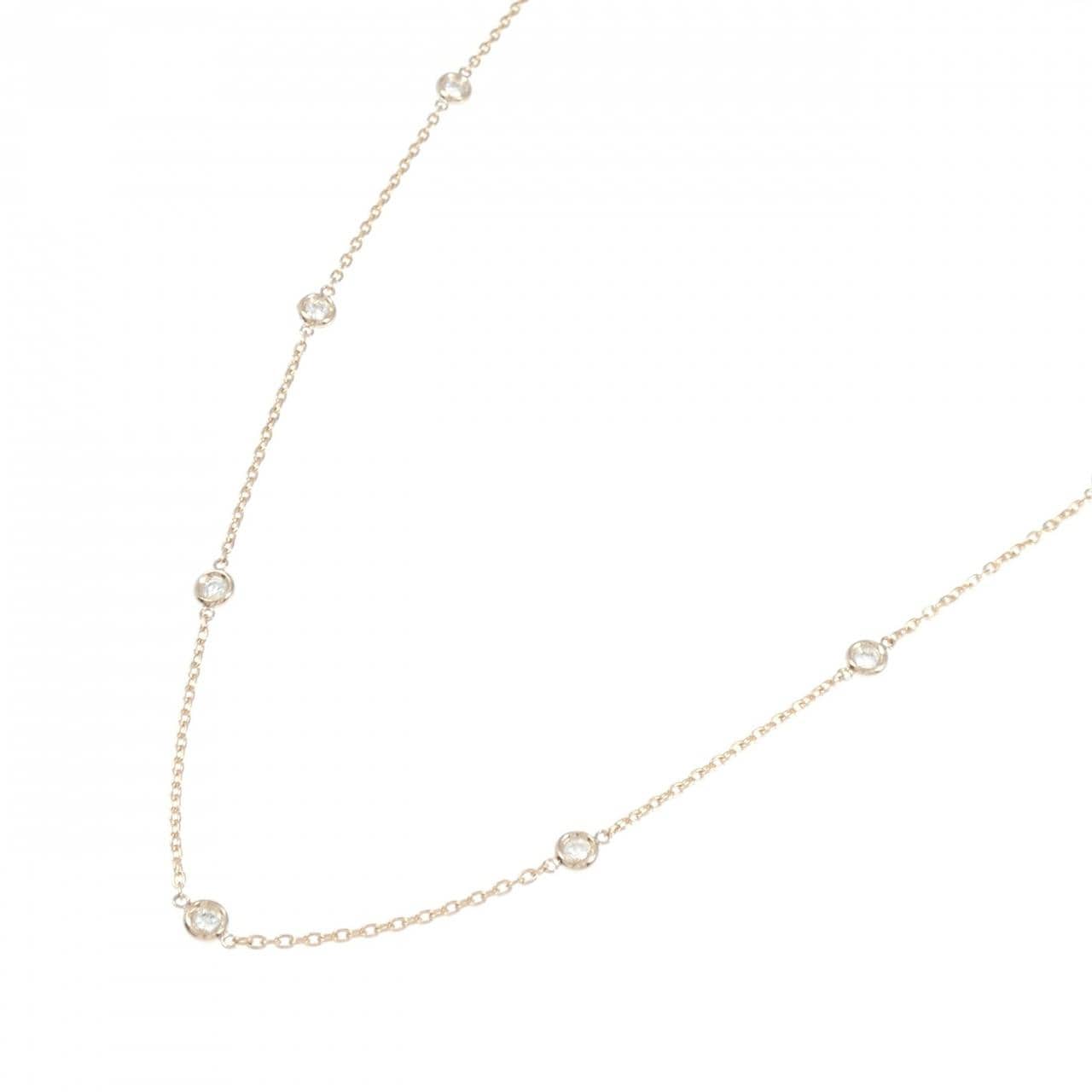 K18PG ダイヤモンド ネックレス 1.10CT