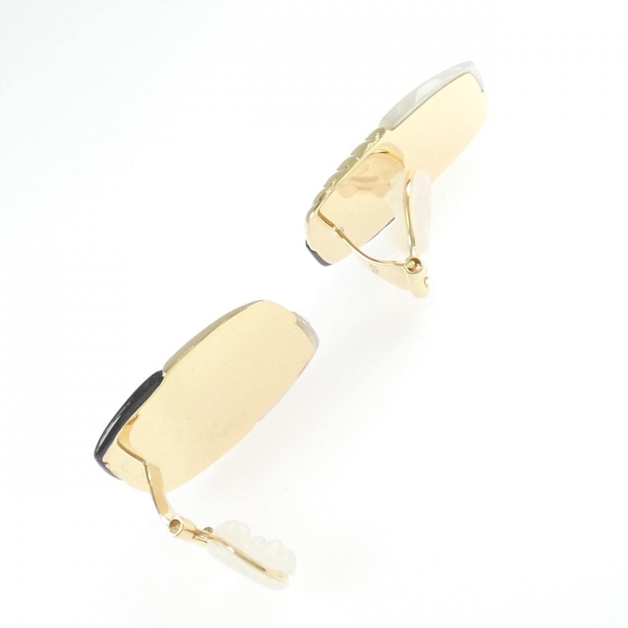 K18YG onyx earrings